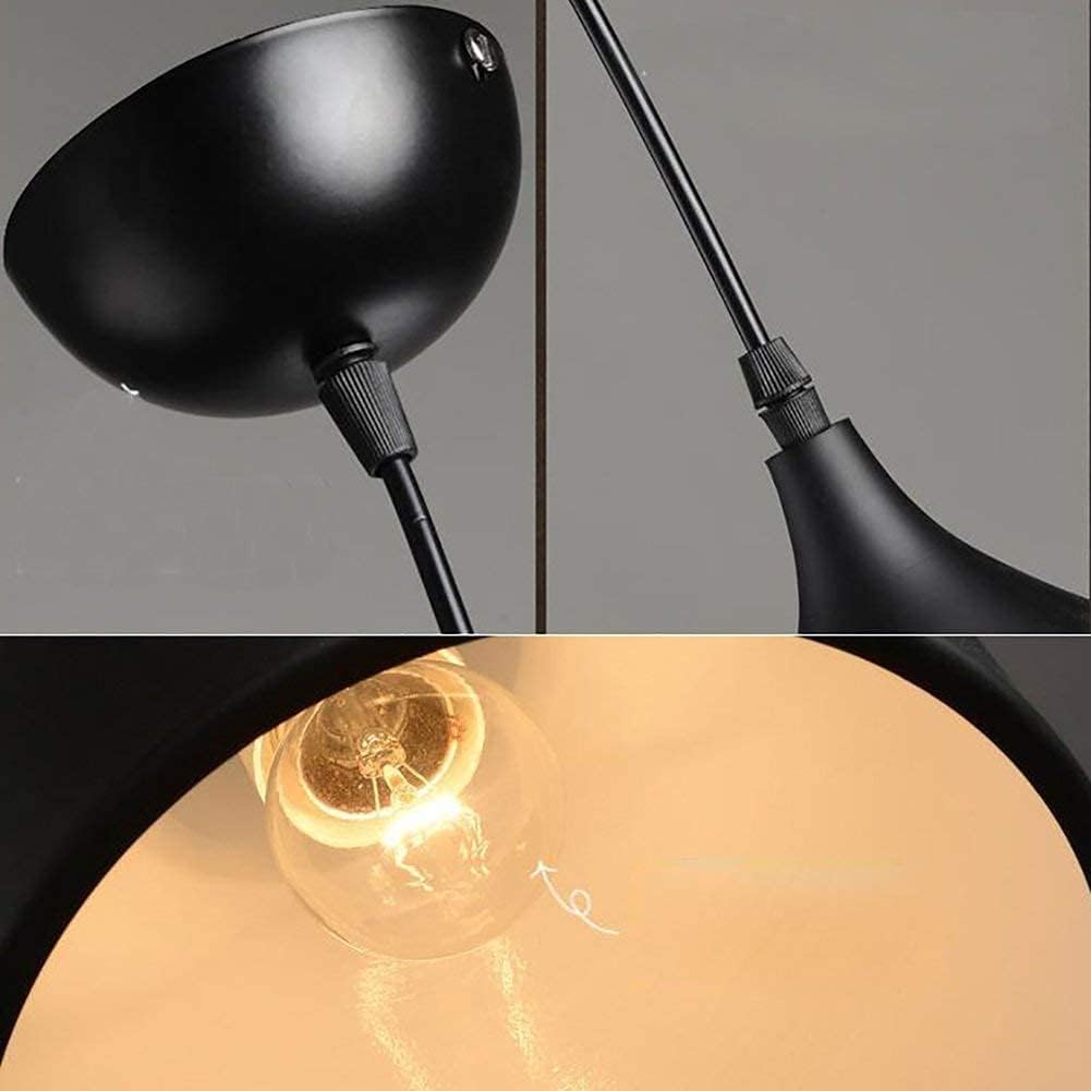 GreyWings Aluminium Hanging Shade Light, Black, Pack of 4