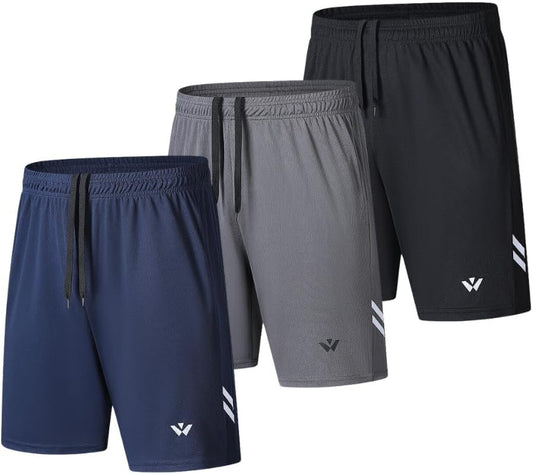 fovdtaa 3/5 Pack Athletic Gym Mens Shorts Quick Dry Basketball Shorts with Pockets for Workout Running Casual Activewear