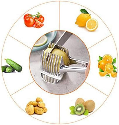Xbsduih Gadget da Cucina Pratico Porta Cipolla, Affettatrice per, Pomodori, Frutta, Utensili da Cucina di Sicurezza, Accessori