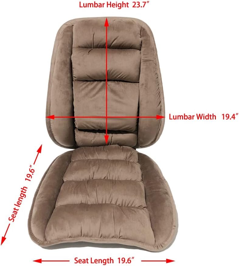 Low Back Pain Relief Large Size Recliner Lumbar Support and Nonslip Recliner Chair Seat Pads Cushion Back Rest Lumbar Cushion Pillow for Office,Dinning Desk Chair,Car,Truck Seats-Coffee