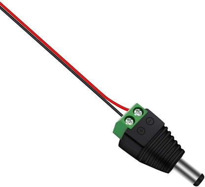inShareplus 10 Pack 5.5 X 2.1mm Barrel Power 12V Male and Female DC Power Jack Cable Connector Adapter Plug for CCTV Security Camera LED Strip