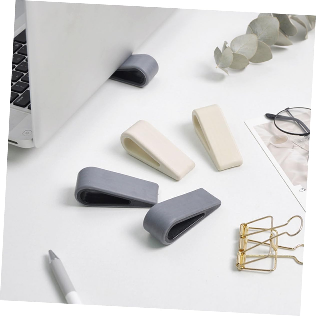 SWOOMEY 4pcs Laptop Computer Brackets Desk Heightening Support Cooling Pad Ergonomic Notebook Stand