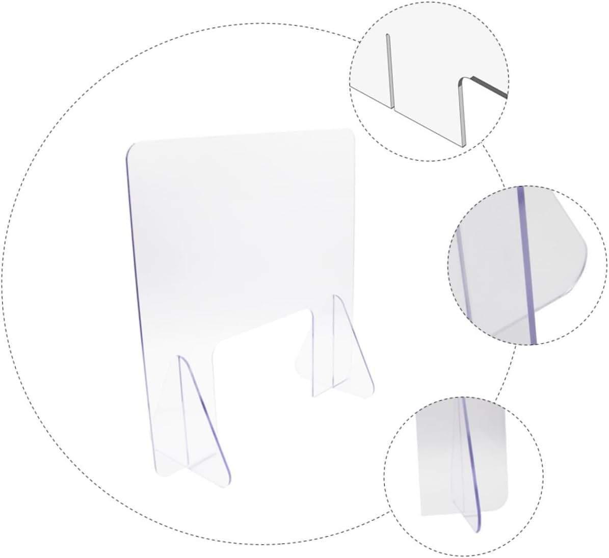 MAGICLULU Sneeze Guard for Desk Office Desk Screen Sneeze Guard Shield Easy Install Clean