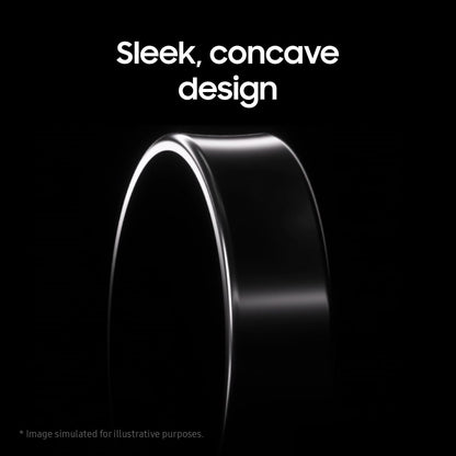 Samsung Galaxy Ring, Slim and Light Smart Ring with Durable Titanium Frame, AI-Powered Samsung Health, Sleep/Heart Rate/Stress Monitor, Water Resistant Up to 100m, Size 10, Titanium Black