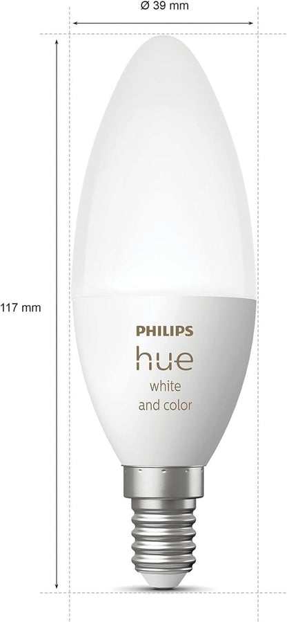 Philips Hue E14 Color Ambiance LED Bulb (Pack of 2)