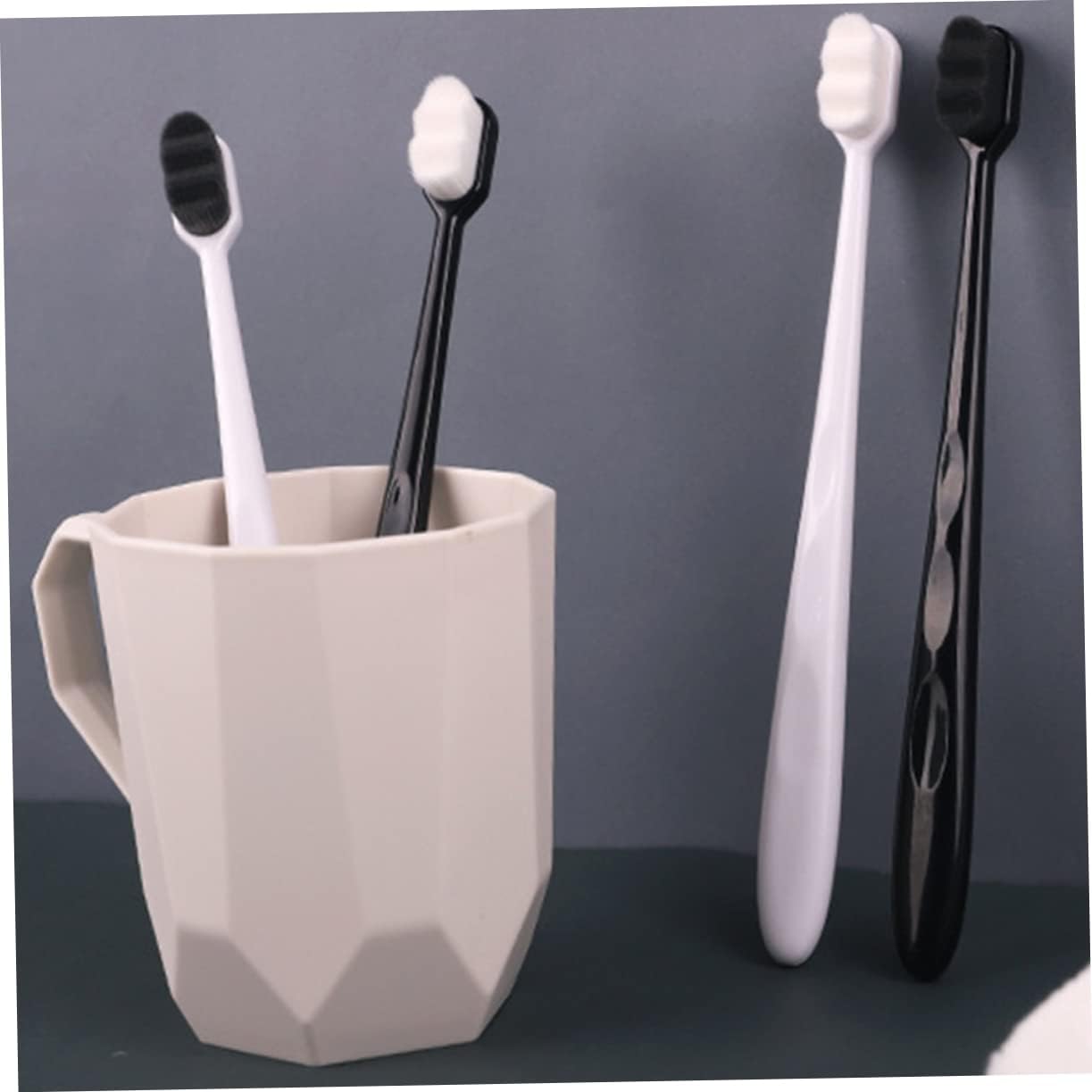 SOPOTUTU Bristle Toothbrushes for Oral Care Micro Nano Soft Hair Cleaning Tool with Ergonomic Design Slip Grip and Durable Handle for Daily Hygiene