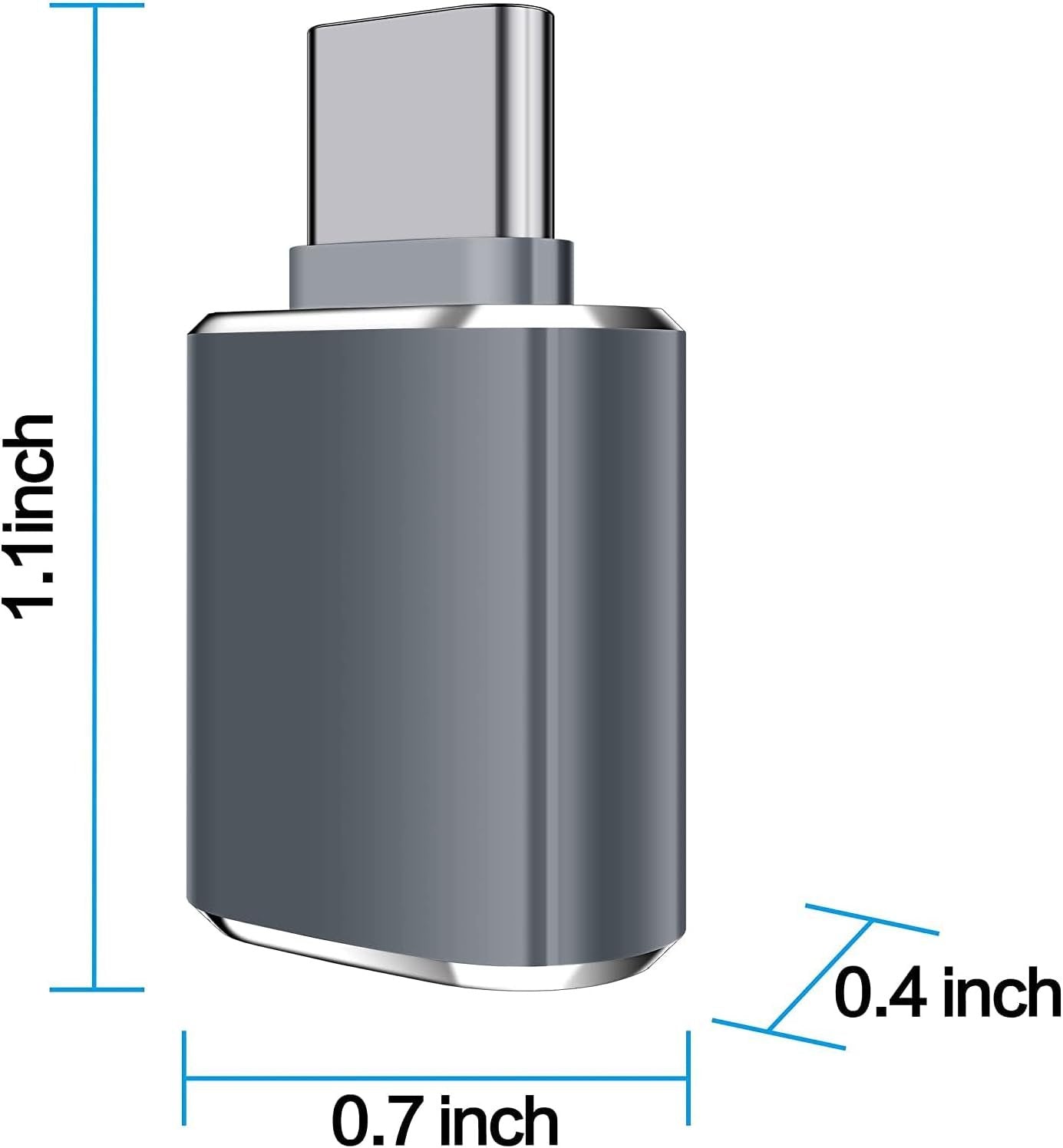 USB C to USB Adapter,Type C to USB Adapter [4 Pack] 3.0 USB Type-C Male to USB Female, USB C Female to USB Male Adapter OTG Converter for Desktop, Laptops, Projector, Chargers Gray