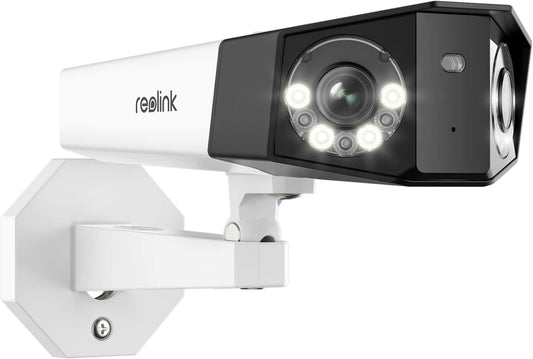REOLINK 4K Security Camera System, IP Outdoor Cam in 180Â° FoV by Dual-Lens, Human/Vehicle/Pet Detection, Color Night Vision, Two Way Talk, Up to 256GB microSD Card, Duo 2 PoE