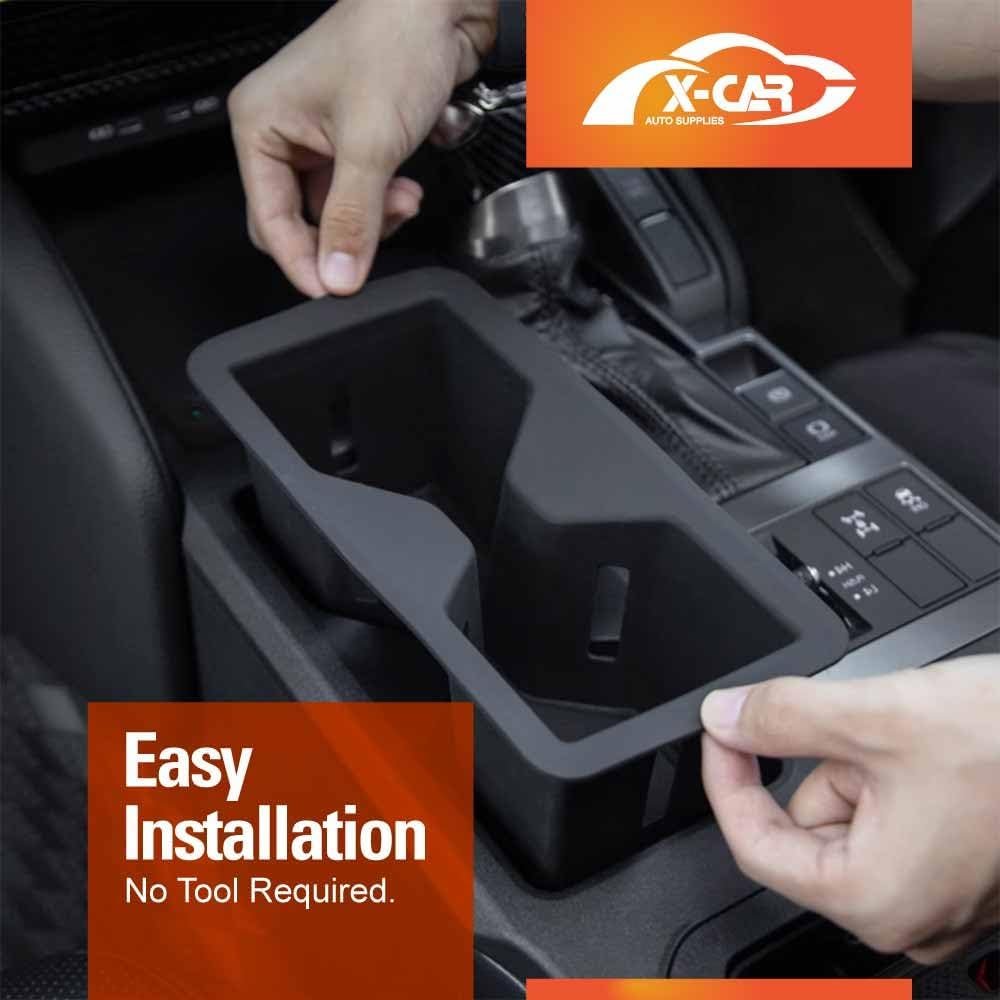 X-CAR Centre Console Rubber Cup Holder Insert for Toyota Prado 250 Series 2024-2025 Interior Accessories