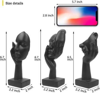 Irayin Abstract Thinker Statue Sculpture, Home Decorative Figurines, Modern Sculpture Decoration, Modern Living Room Ornaments, Home Decorative Figurines - Black