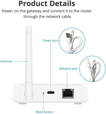 Tuya Zigbee 3.0 Hub Gateway with Antenna for Smart Home Automation, Compatible with Alexa/Google Home, Work with Tuya ZigBee Smart Devices