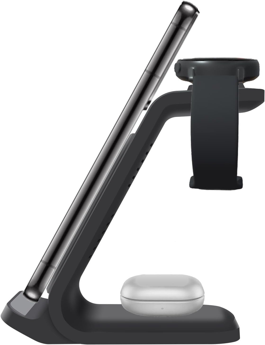 3 in 1 Wireless Charger Stand Charging Station for Samsung Devices 15W Fast Charge for Galaxy S24/S23/S22/S21/S20/S10,Note 20/10, Galaxy Buds Pro/Live, Galaxy Watch6/5 Pro/5/4/3/Active 2