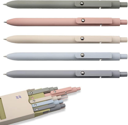 5 PCS Quick Dry Ink Pens, Gel Pens Fine Point Smooth Writing, Retractable 0.5 mm Black Ink Pens, Rollerball Pens for Note Taking School Office Supplies, Cute Pens for Women Gifts(5pens)