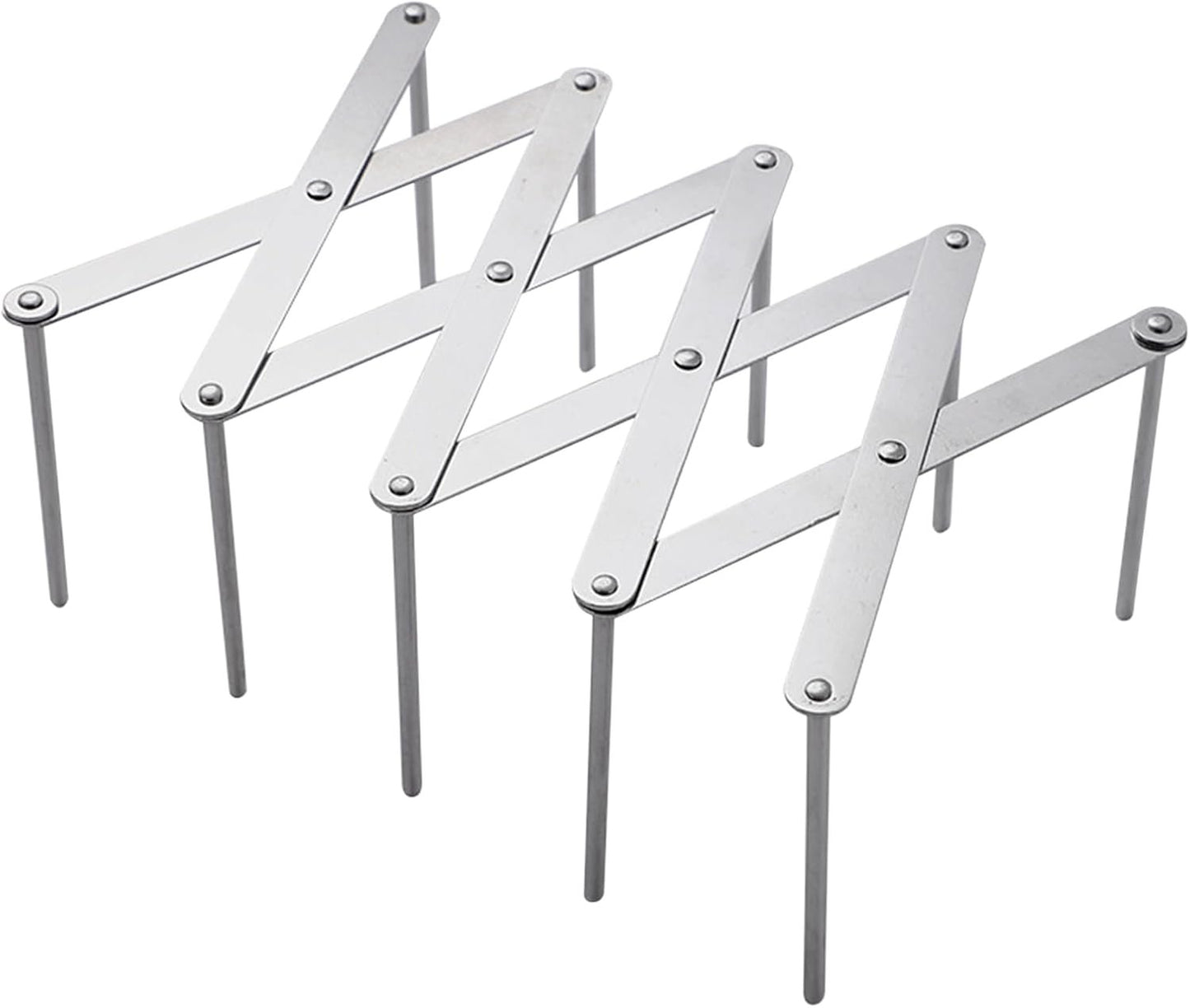 Adjustable Plate Organizer Rack, Retractable Small Dish Drying Rack, Stainless Steel Pot Lid Organizer for Cabinet Kitchen Cover Cutting Board Bakeware Storage Steam Rack (1 Pack)