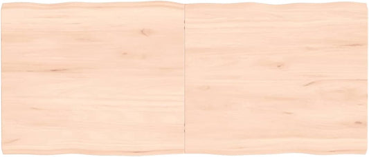 140 x 60 cm Solid Wood Tabletop, Live Edge Design, Unfinished Kitchen Dining Coffee Table, Versatile Desk Surface Replacement, Rustic Home Decor, Durable and Stylish