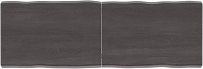 Solid Wood Tabletop, Dark Brown, 120 x 40 x (2-6) cm, Live Edge, Replacement for Coffee Table, Dining Table, Desktop Surface, Kitchen Countertop, Durable & Stylish