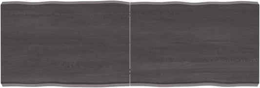 Solid Wood Tabletop, Dark Brown, 120 x 40 x (2-6) cm, Live Edge, Replacement for Coffee Table, Dining Table, Desktop Surface, Kitchen Countertop, Durable & Stylish