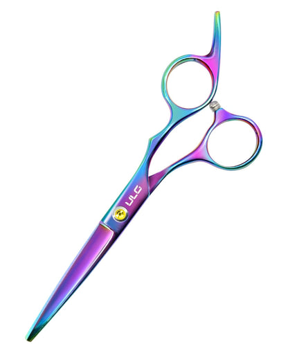 ULG Hair Cutting Scissors, Professional Hair Scissors 6.5 inch Right-Hand Razor Edge Barber Shears Salon Hair Cutting Shears Made of Japanese Stainless Steel, Hand Sharpened Multicolor