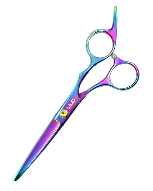 ULG Hair Cutting Scissors, Professional Hair Scissors 6.5 inch Right-Hand Razor Edge Barber Shears Salon Hair Cutting Shears Made of Japanese Stainless Steel, Hand Sharpened Multicolor