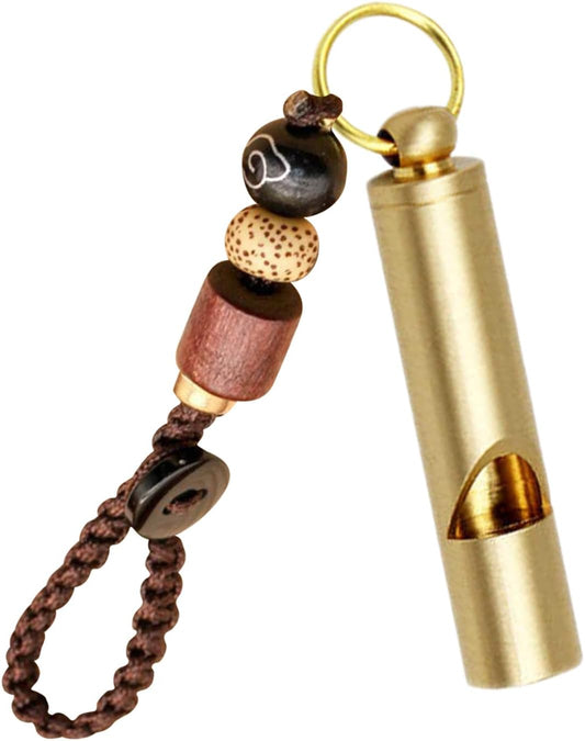 Outdoor Survival Whistle | Vintage Brass Whistle for Coaches - Training Supplies, Outdoor Survival Tool for Camping Hiking Wilderness Rescue
