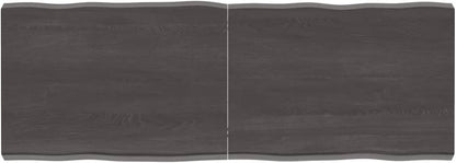 Solid Wood Tabletop, Dark Brown, 140 x 50 x (2-6) cm, Live Edge, Replacement for Coffee Table, Kitchen Dining Table, Desktop Surface, Rustic Home Decor