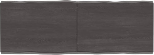 Solid Wood Tabletop, Dark Brown, 140 x 50 x (2-6) cm, Live Edge, Replacement for Coffee Table, Kitchen Dining Table, Desktop Surface, Rustic Home Decor