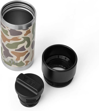 YETI Rambler 12 oz Bottle, Stainless Steel, Vacuum Insulated, with Hot Shot Cap, Tan Camo