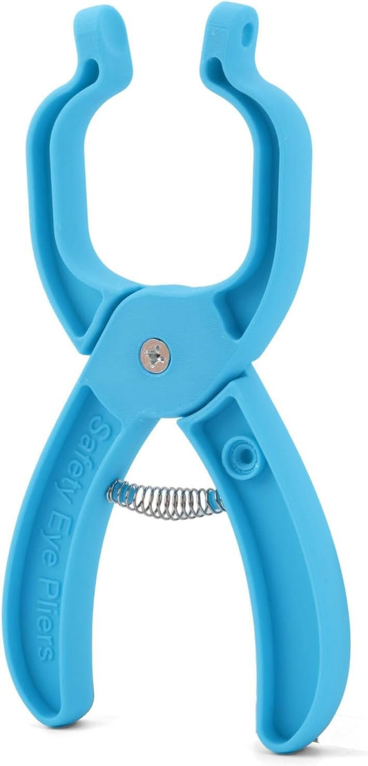 Safety Eye Tool Auxiliary Tool, Plastic Safety Eye Pliers for Attaching Safety Eyes Safety Eye Snapper Tool Crochet Doll Safety Eye Tool for Amigurumi 5-30mm Animal Plush Toy Eyes Making