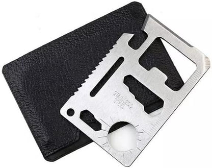 LORJE 11 in 1 Pocket Survival Credit Card Multi-Tool (1 Pack)