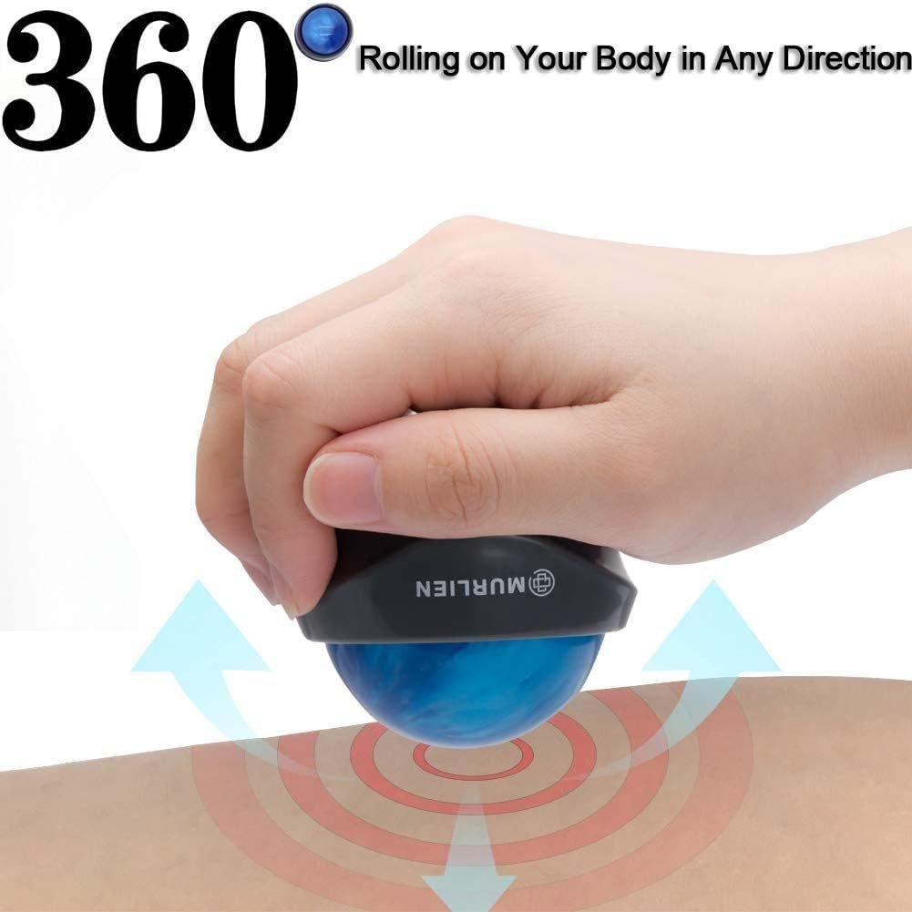 MURLIEN Massage Roller Ball, Tight and Sore Muscles Relief, Manual Massager, Alleviating Shoulder, Arms, Back, Legs, Calves or Muscle Tension