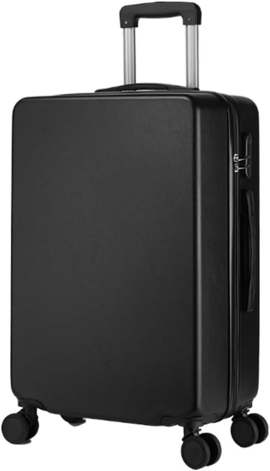Suitcase Portable Hard Shell Luggage Security Combination Lock Suitcases Quiet and Smooth Luggage Carry-on Suitcase (Color : Black, Size : 20inch)