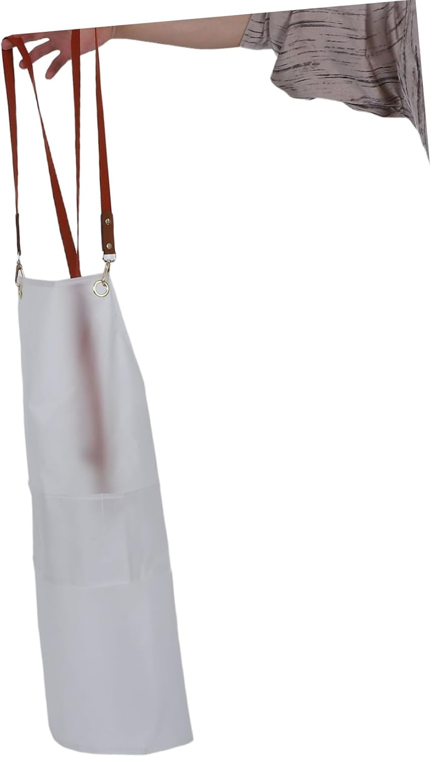 PENIKOKO Oil Apron for Adults Adjustable Strap Transparent Design for Painting Hair Dyeing and Crafting Reliable Protection Against Stains and Spills