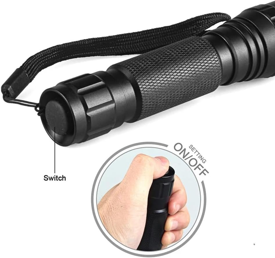Tactical Flashlight LED 1200 Lumen Flash Light with Picatinny Rail Mount Charging Port Handheld Tactical Flashlights for Outdoor Hunting Shooting Camping