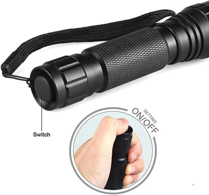 Tactical Flashlight LED 1200 Lumen Flash Light with Picatinny Rail Mount Charging Port Handheld Tactical Flashlights for Outdoor Hunting Shooting Camping