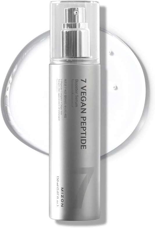 7 Vergan Tank Jars 150 ml Booster Serum with 7 Péptides 150 ml – Enhancer Serum, Instant Glass Skin Effect, Pore Refinement, Lasting Hydration, Korean Vegan Skincare