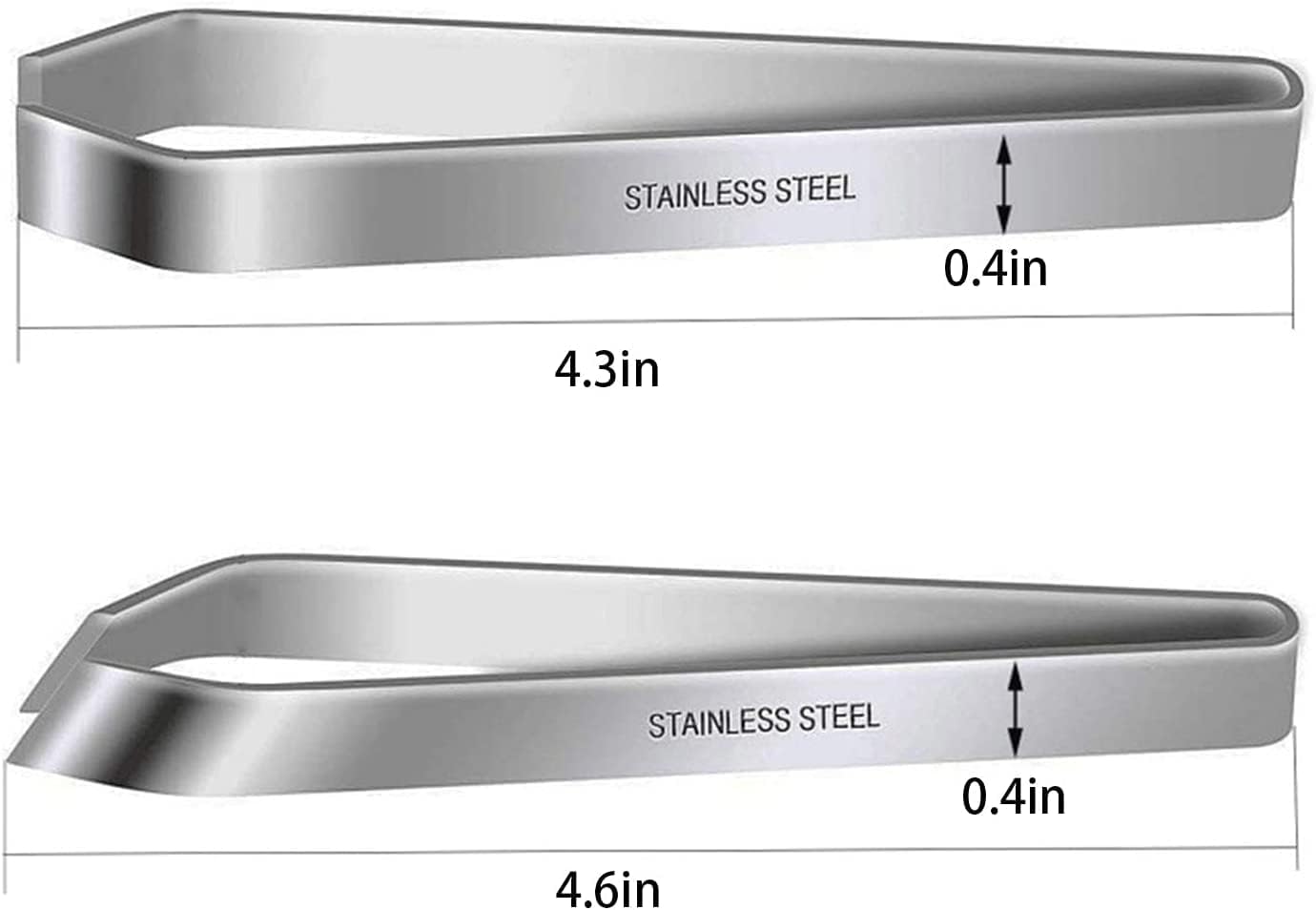2 Pcs Fish Bone Tweezers Stainless Steel Flat and Slant Fish Bone Pliers Professional Fish Tweezers, Kitchen Seafood Tool(4.6")