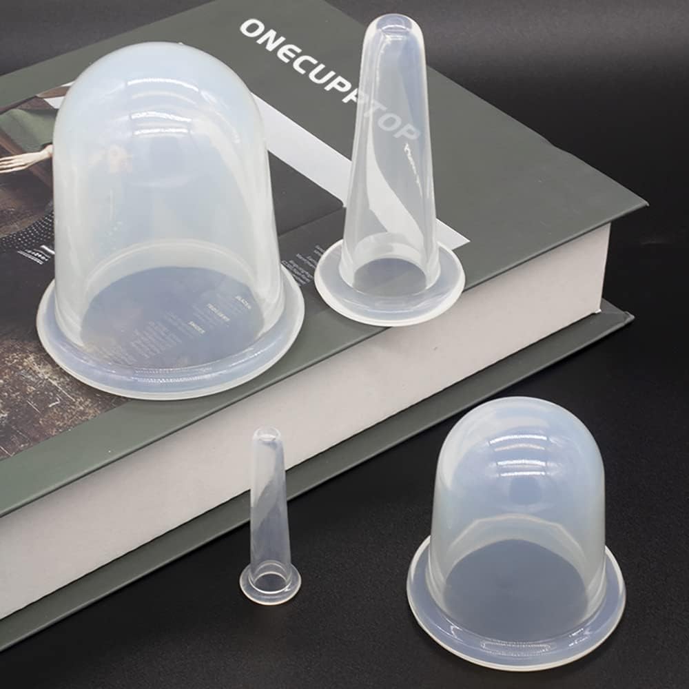 ONECUPPTOP Cupping Therapy Sets 8 Pcs Silicone Vacuum Suction Massage Anti Cellulite Cups Body and Face Massage Cupping Set