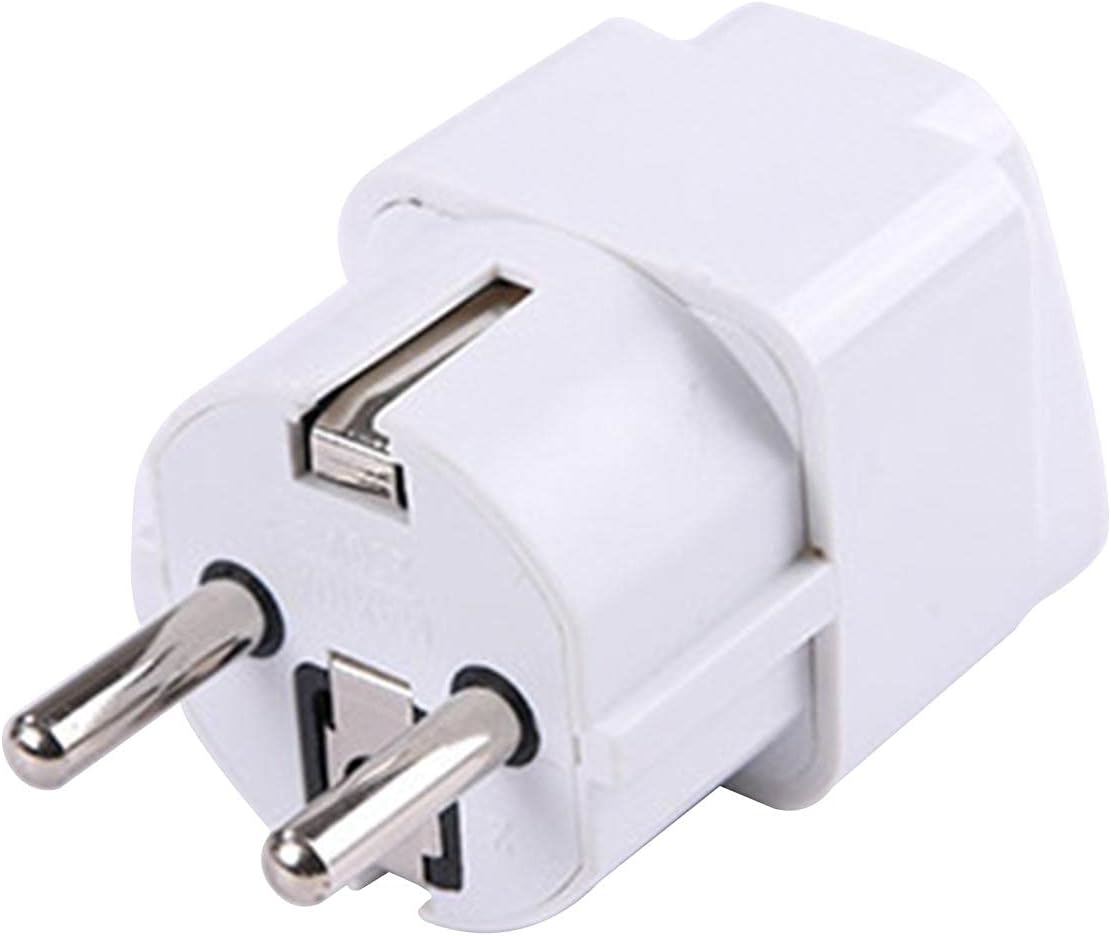 BOROCO Travel Adapter Adapter 2500 W, Universal EU Plug AC 250 V 10 A? EU Plug Universal EU Power (White)