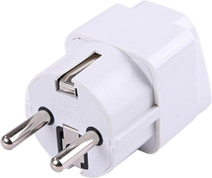 BOROCO Travel Adapter Adapter 2500 W, Universal EU Plug AC 250 V 10 A? EU Plug Universal EU Power (White)