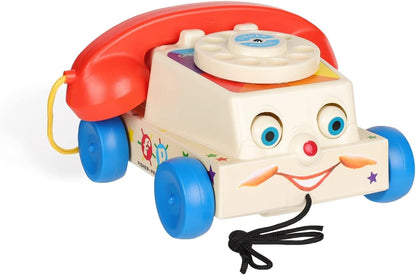 Fisher-Price Classics 1694 Chatter Telephone, Retro Baby Push Along Toy, Role Play for Kids, Toddler Phone, Classic Toy with Retro Style Packaging, Pretend Play Toys for Boys and Girls Aged 12 Months