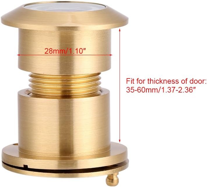 Spioncino per Porta con Copertura per la Privacy, Angolo di Visione Unidirezionale Spioncino per Spioncino di Sicurezza con Copertura per la Privacy Rotante Larghezza 28 Mm per (Oro)