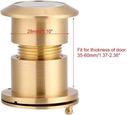 Spioncino per Porta con Copertura per la Privacy, Angolo di Visione Unidirezionale Spioncino per Spioncino di Sicurezza con Copertura per la Privacy Rotante Larghezza 28 Mm per (Oro)