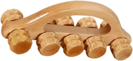 WRITWAA Strumento Di Massaggio a Portatile Manuale Muscolare Muscolo Massaggiatore a Rulli Palla Attrezzo Mano Circolazione Delle Dita Palmare Massaggiante Di Legno