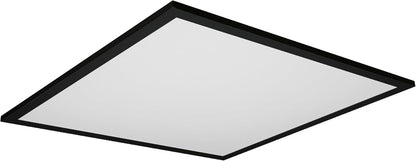 LEDVANCE WiFi Ceiling Light, Black, 40W, 2700LM, 3000-6500K, 60x60cm, Dimmable Wall Light, RGB Technology, Smart+Planon, Controlled via App or Alexa or Google Voice Assistant