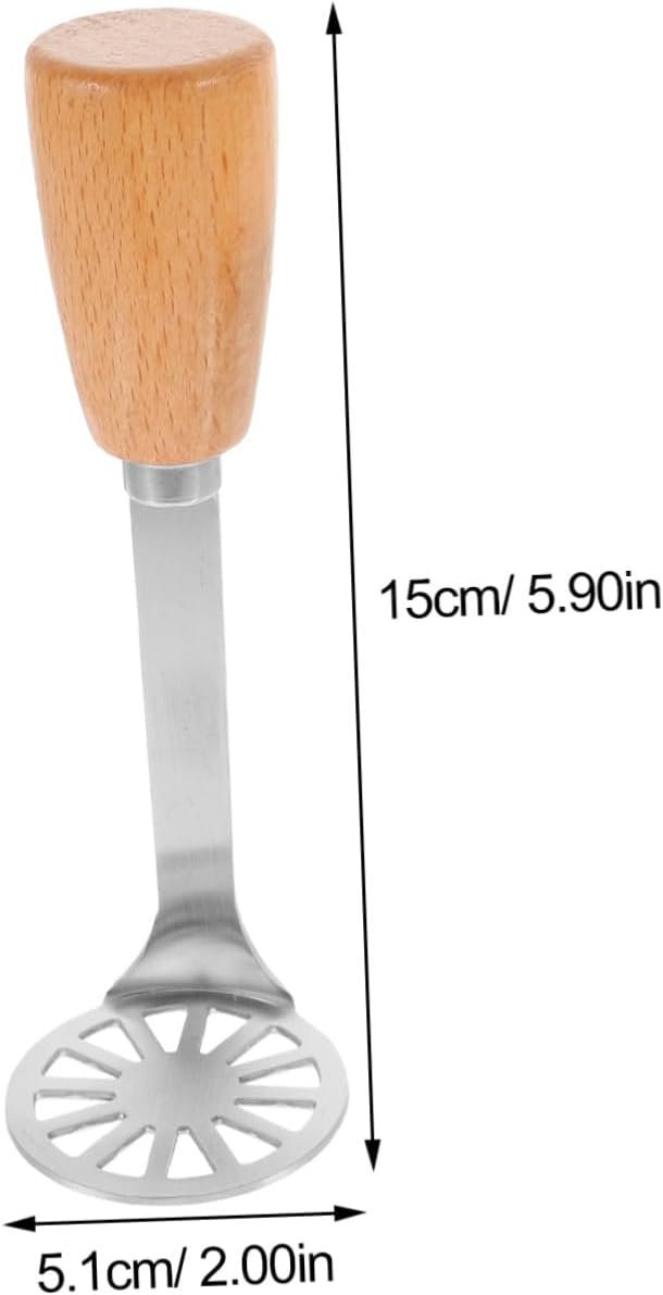 PRETYZOOM 3 Sets Potato Crusher Food Crusher Heavy Starch Hot Pie Mashed Kitchen Gadget Kitchen Gadget Portable Masher Wood Vegetable Masher 2 Pieces * 3