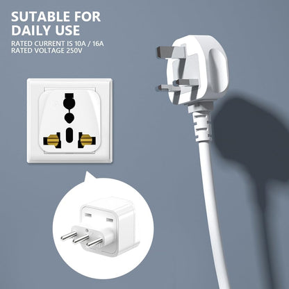 JOAASU Universal Travel to Italy Adapter, 4pcs World to Italy Socket Adapter, UK US China to Italian 10A Plug Converter for UK USA AUS to Italian Plug (White)