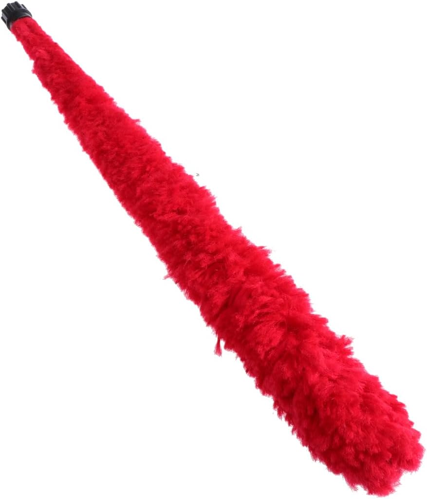 Saxophone Cleaner Brush, Red Plush 20.5 Inch Soft Fiber No Shedding Water Absorbing Pad Saver for Tenor Alto Soprano Sax Essential Cleaning Tool for Musicians Professional Grade