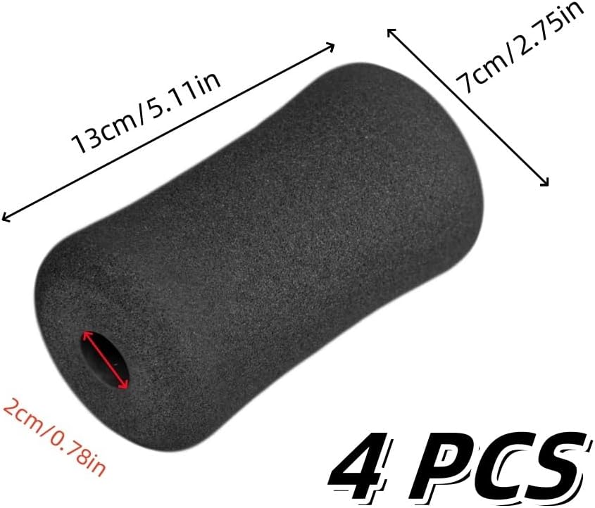 Foam Foot Pads Rollers, 4 pcs Replacement Foam Foot Pads, Weight Bench Leg Extension Curl Attachment for Home Gym Replacement Parts