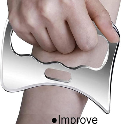 AnTiexi 2 in 1 Stainless Steel Muscle Scraper Tools Set,IASTM TOOL, Scraping massagge Tool Great Soft Tissue Mobilization Tool Physical Therapy