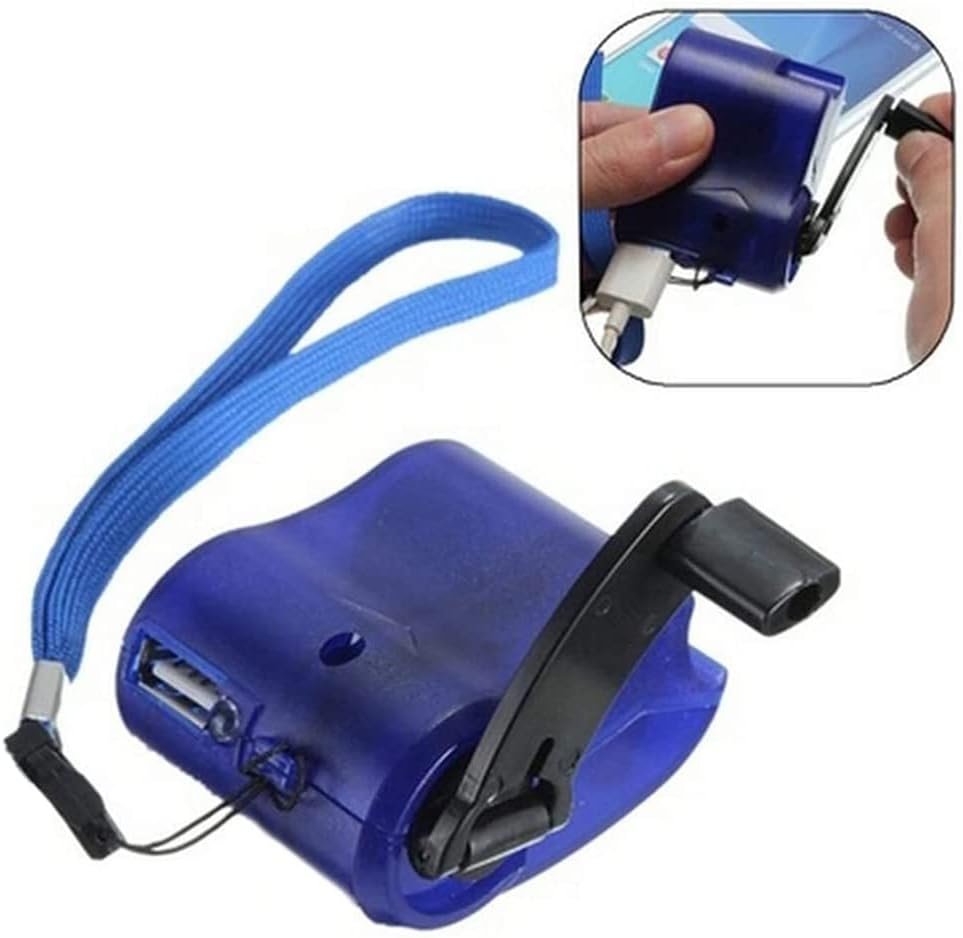 Power Bank Portable Charger,USB Hand Crank Phone Emergency Charger Portable MP4 Mobile Phone Charger Outdoor Manual Power Supply
